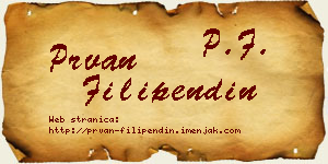 Prvan Filipendin vizit kartica